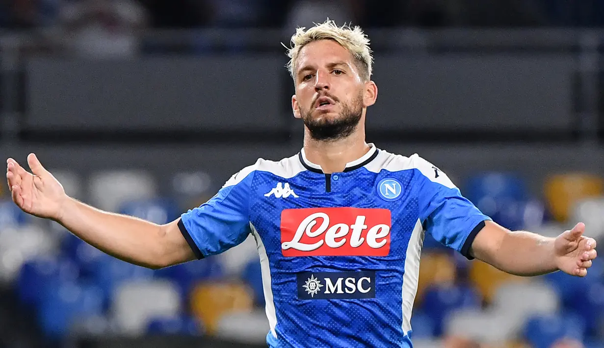 3. Dries Mertens (Napoli) - Martens saat ini menempati posisi ketiga top scorer sementara Liga Champions 2019/2020 dengan raihan 6 gol. (AFP/Andreas Solaro)