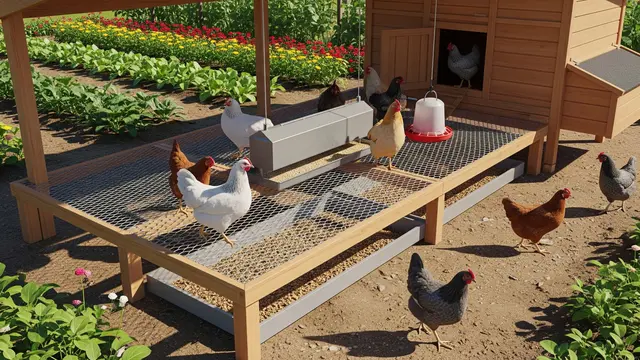 Desain Kandang Ayam Dekat Kebun Biar Kotorannya Bisa jadi Pupuk Langsung/Gemini AI