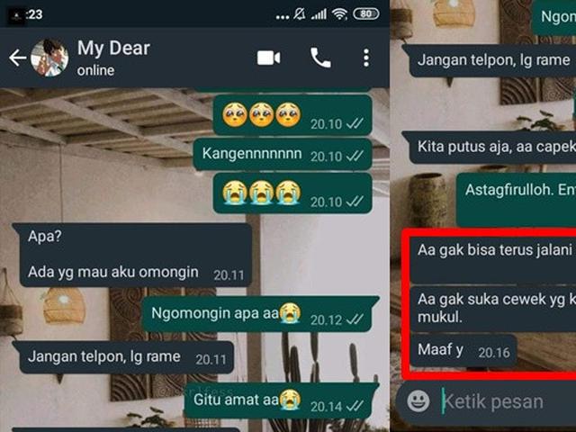 7 Chat Whatsapp Pacar Minta Putus Ada Yang Tertawa Sambil Memukul Hot Liputan6 Com