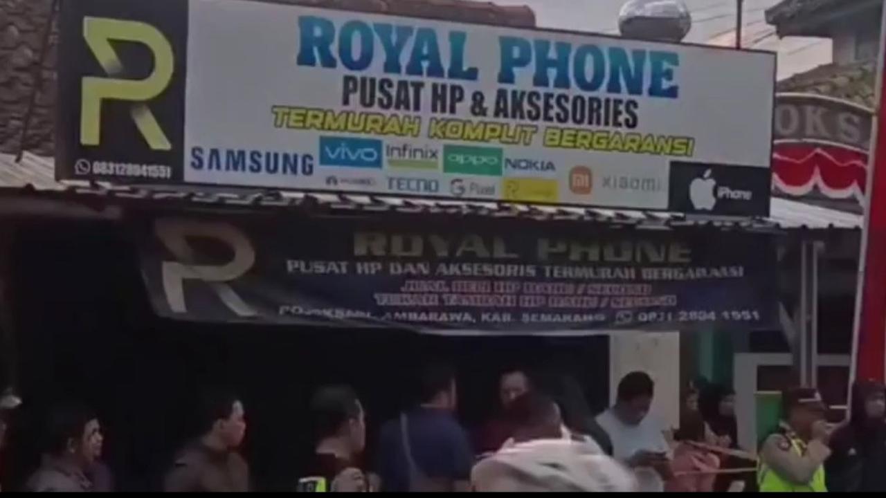 Di Ambarawa, Konter HP Penuh Bercak Darah; Polisi Selidiki Hilangnya Pemilik