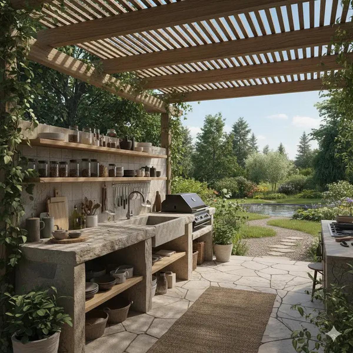 7 Desain Dapur Semi Outdoor Tanpa Kitchen Set: Solusi Modern, Estetis, dan Fungsional