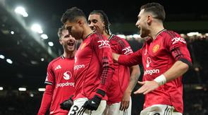 Casemiro merayakan golnya ke gawang Bournemouth bersama skuad Manchester United (AP Photo/Jon Super)