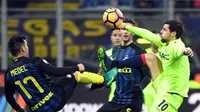 Inter Milan memastikan tempat di babak perempat final Coppa Italia setelah menaklukkan Bologna. (EPA/Daniel Dal Zennaro)