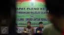 Menko Polhukam Wiranto saat memberikan keterangan pers terkait Rapat Pleno ke-14 Dewan Pertimbang MUI bertajuk ‘Kerjasama Ulama-Umara untuk Kemajuan Bangsa’, Jakarta, Rabu (18/1) (Liputan6.com/JohanTallo)