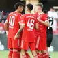 Pemain baru Sadio Mane dan Matthijs de Ligt menjalani debut yang manis bersama Bayern Munchen. (Rob Carr/Getty Images/AFP)