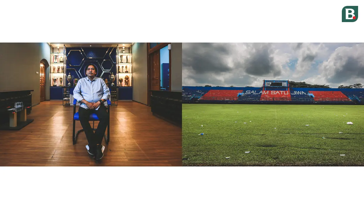 Media Officer Arema FC, Sudarmaji menceritakan secara detail sebelum, saat, dan sesudah tragedi. Trauma benar-benar menjadi momok menakutkan bagi yang melakoni. Pemain, pelatih, dan official yang terlibat nantinya juga harus disembuhkan oleh para ahli psikologi. (Bola.com/Bagaskara Lazuardi)