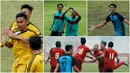 Berikut ini selebrasi terbaik yang menghiasi laga Torabika Campus Cup 2017 di Stadion Cakrawala, Malang, Jawa Timur. (Bola.com/M Iqbal Ichsan)