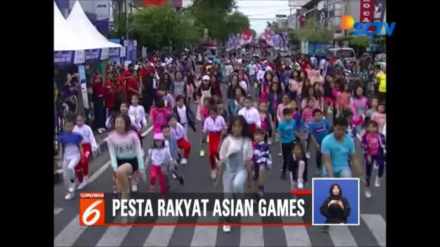Demamkan Asian Games, Warga Yogyakarta Sulap Jalan Jadi Pesta Rakyat