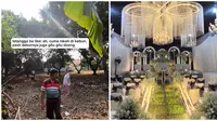 Viral Dekorasi Pernikahan di Kebun Ini Bikin Takjub. (Sumber: TikTok/@binardecoration)