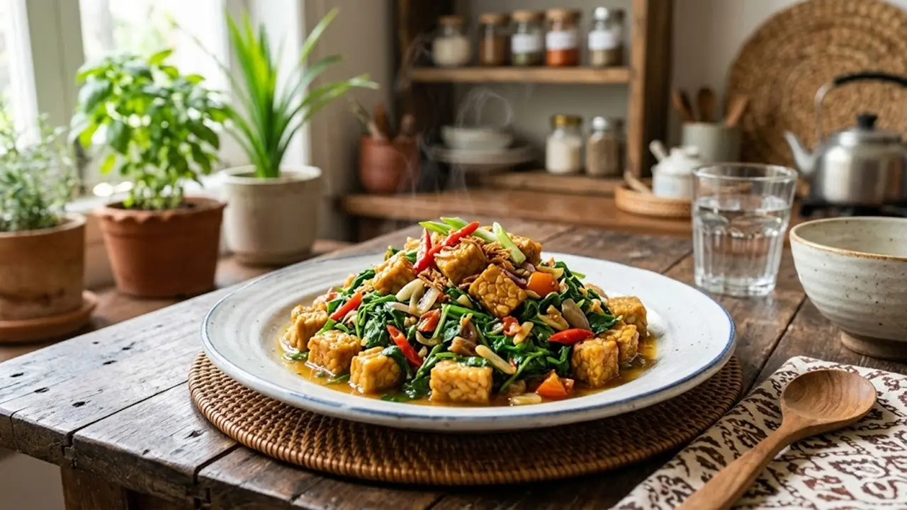 Tumis Tempe Daun Kelor