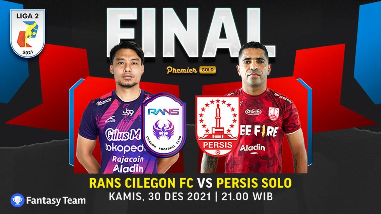 Jadwal Live Streaming Final Liga 2 2021 : RANS Cilegon VS Persis Solo di Vidio