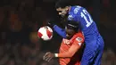 Tiga gol Chelsea dicetak oleh Saul Niguez, Timo Werner, dan Romelu Lukaku. Sedangkan gol Luton Town diceploskan Reece Burke dan Harry Cornick. (AP/Ian Walton)