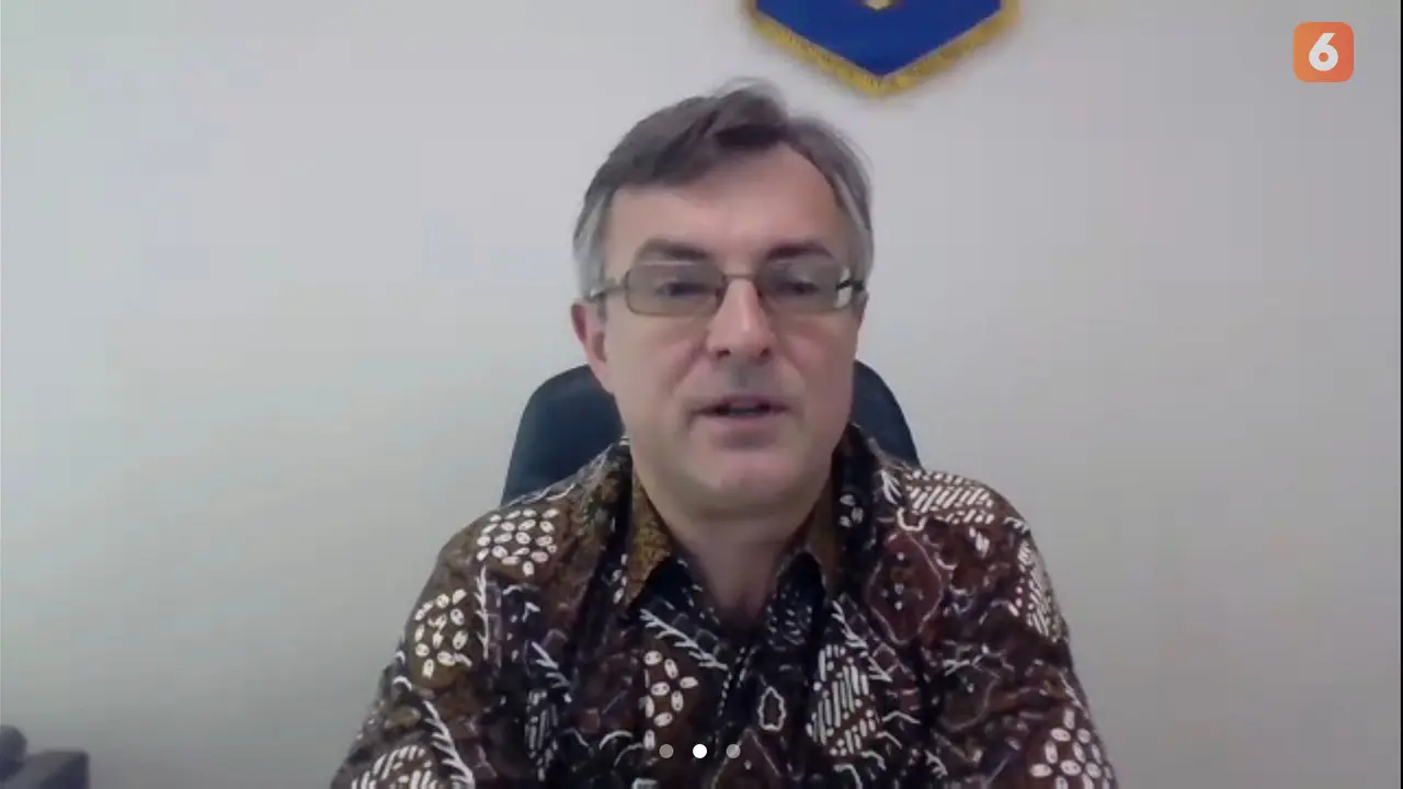 Duta Besar Ukraina untuk Indonesia Vasyl Hamianin dalam pernyataan pers secara virtual, Kamis (31/10/2024). (Tangkapan layar)