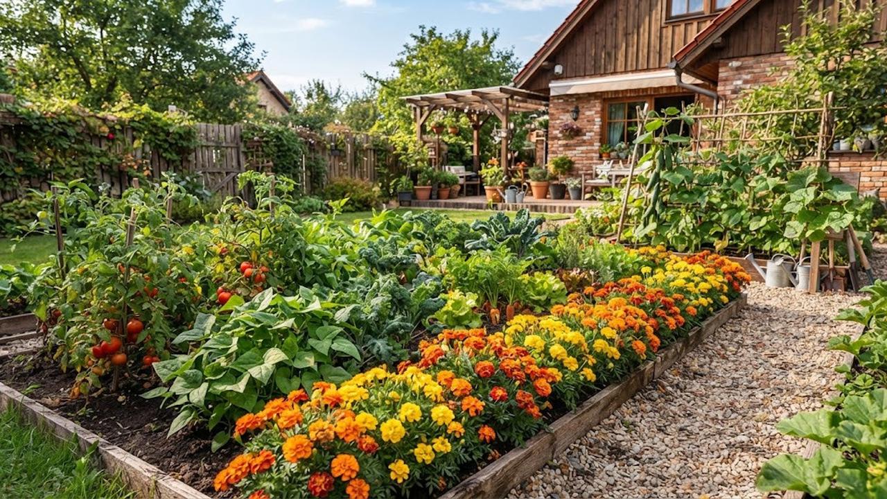 Cara Menanam Bunga Marigold di Pinggir Kebun Sayur untuk Menambah Warna