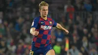 2. Frenkie de Jong (75 juta euro) - Pemain asal Belanda ini didatangkan Barcelona dari Ajax pada Juli 2019. Barcelona menggelontorkan uang sebanyak 75 juta euro untuk memboyong Frenkie de Jong dari Ajax. (AFP/Lluis Gene)