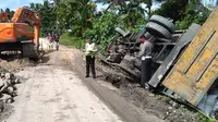 Kecelakaan tunggal di ruas jalan Desa Niampak, Beo Selatan, Kabupaten Kepulauan Talaud, Sulut.