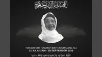 Malaysia Gelar Pemakaman Kenegaraan untuk Siti Hasmah