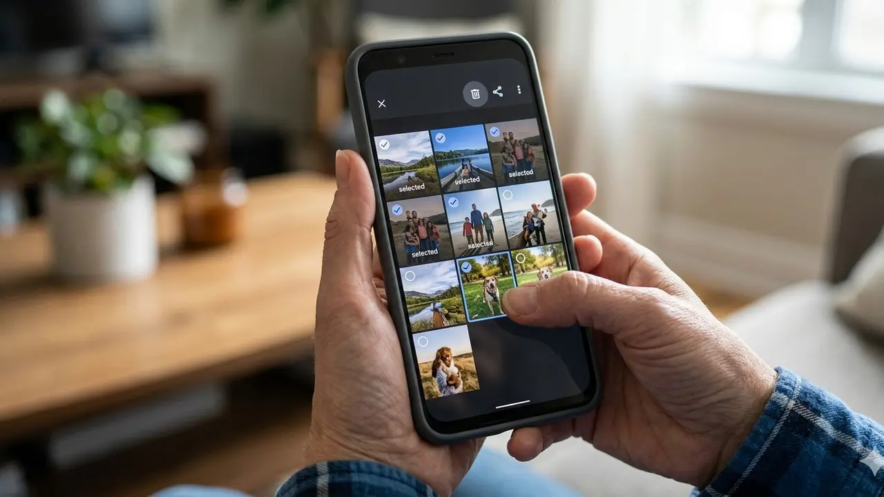 Peringatan Google Hapus Foto di HP Android (Foto: Gemini AI)