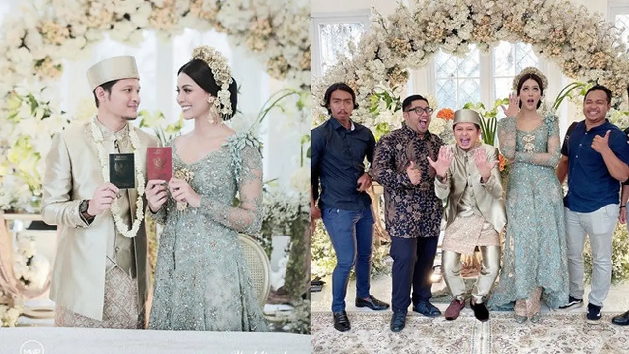 6 Momen Pernikahan Syamsir Alam dan Bunga Jelitha, Beri Maskawin 25 Gram Emas