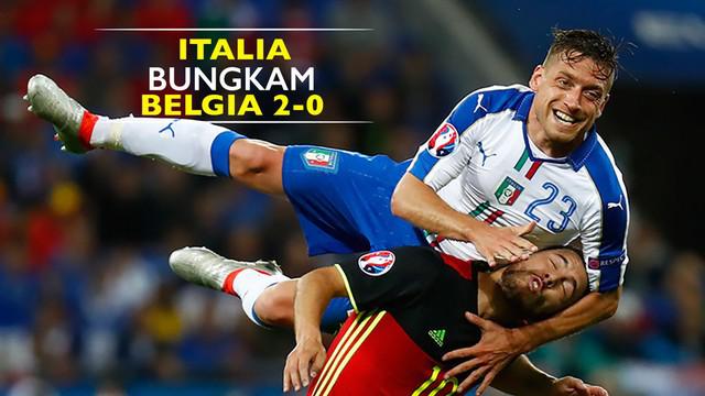 talia berhasil menaklukkan Belgia dengan skor 2-0 di laga penyisihan Grup E Piala Eropa 2016. 