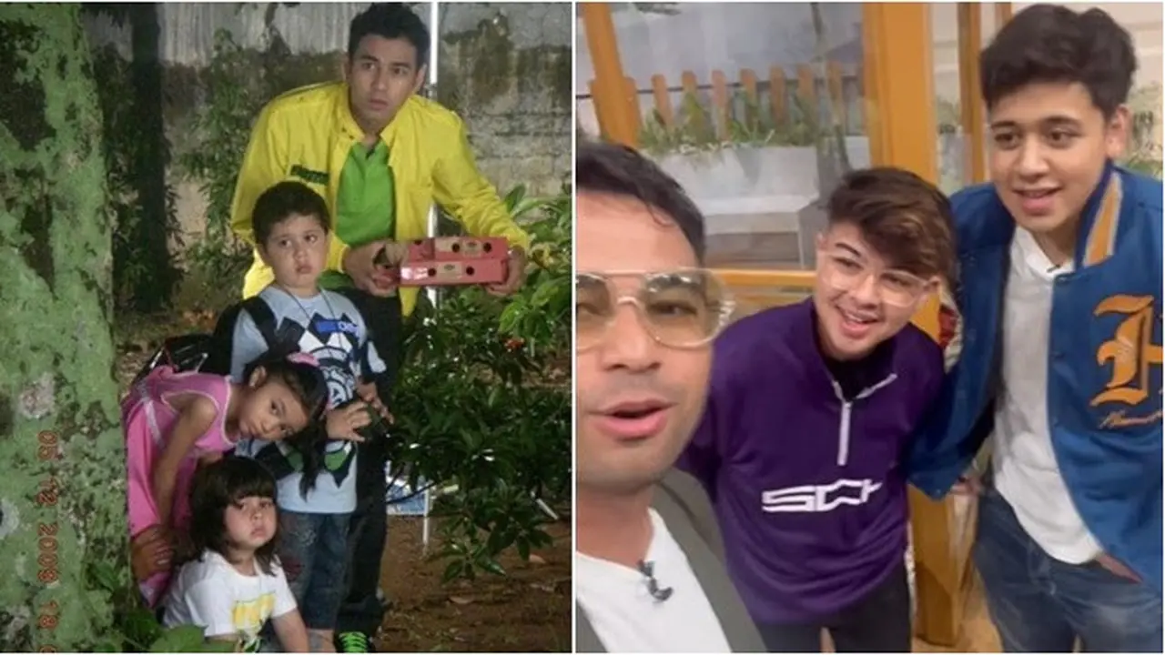 6 Potret Transformasi Baim Cilik dan Nizam Hasan, Reuni Bareng Raffi Ahmad