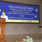 Wakil Bupati Kutai Timur Kasmidi Bulang di acara Malam Ramah Tamah Pemerintah Kabupaten Kutai Timur, Dinas Perpustakaan dan Kearsipan (DKP) dengan Gerakan Masyarakat Minat Baca (GMMB) bersama rombongan Tour Library Kaltim 2023