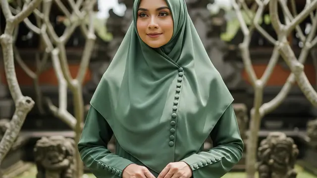 Model Abaya Polos Tanpa Motif Tapi Anggun