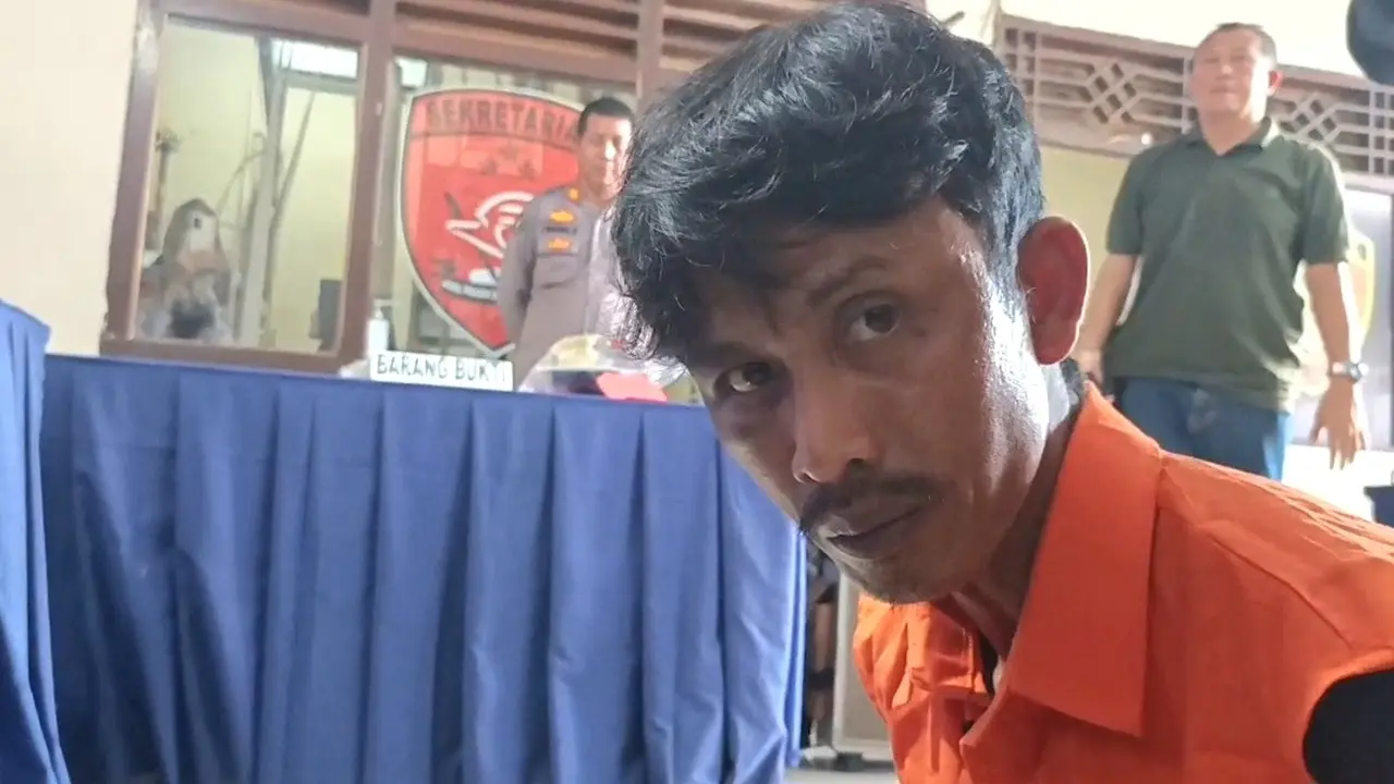 Kelik Fitri Sonianto alias Joni pembunuh dan pemerkosa wanita dengan sadis di Natar, Lampung Selatan. Foto : (Liputan6.com/Ardi).