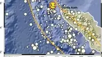 Gempa bermagnitudo 5,2 mengguncang Sabang Aceh pada Selasa pagi, 12 September 2023. (Dok BMKG)