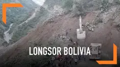Rekaman longsoran lumpur menghantam penduduk yang melintas. Belum diketahui jumlah korban dalam insiden ini.