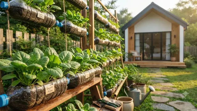 Kebun Mini dari Botol Bekas