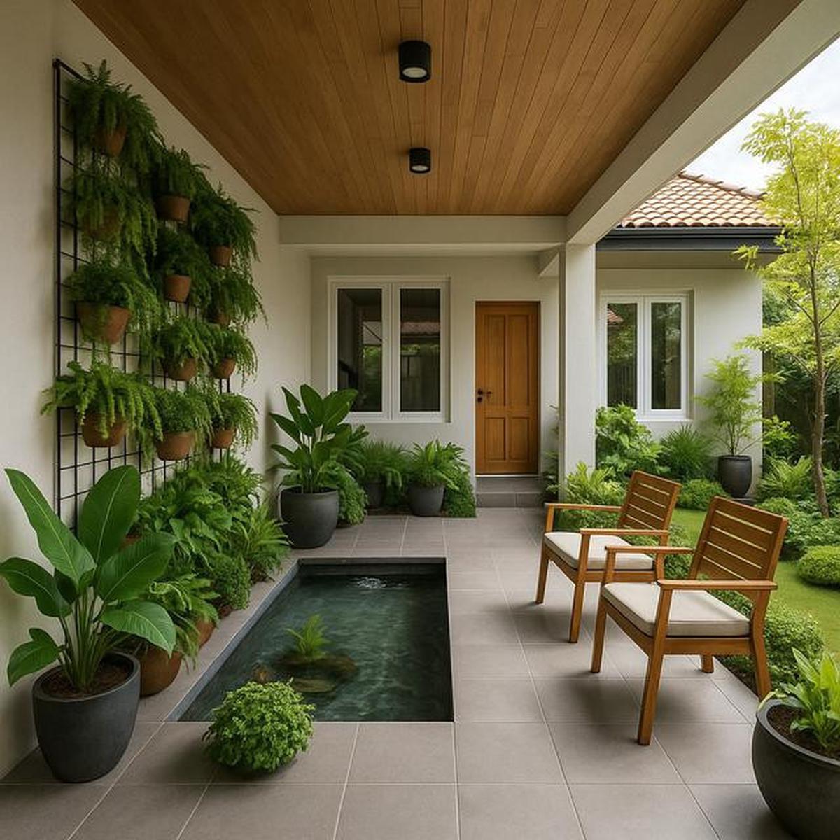 10 Model Teras Rumah Leter L Terbaru 2025, Nyaman dan Fungsional