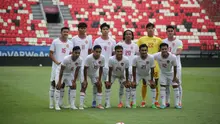 Skuad Timnas Indonesia jelang laga melawan Bali United. (Bola.com/Alit Binawan)