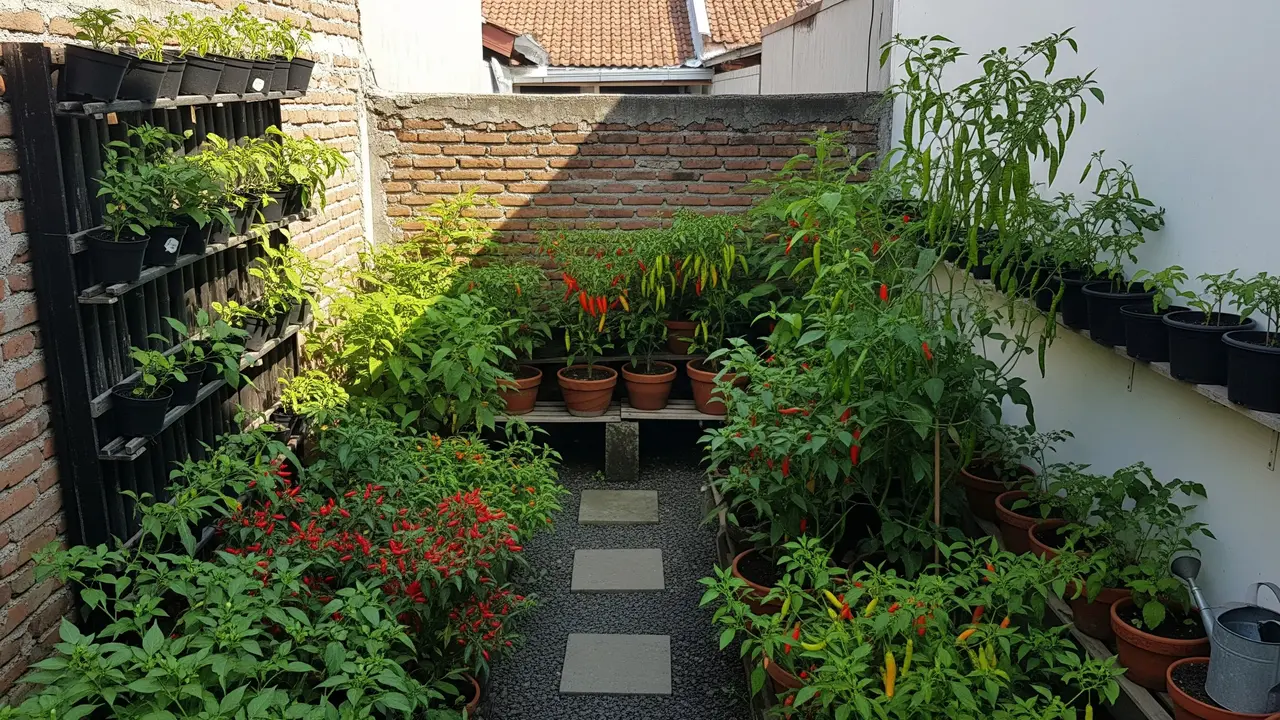 Ide Kebun Cabai 2x2 di Pekarangan Sempit