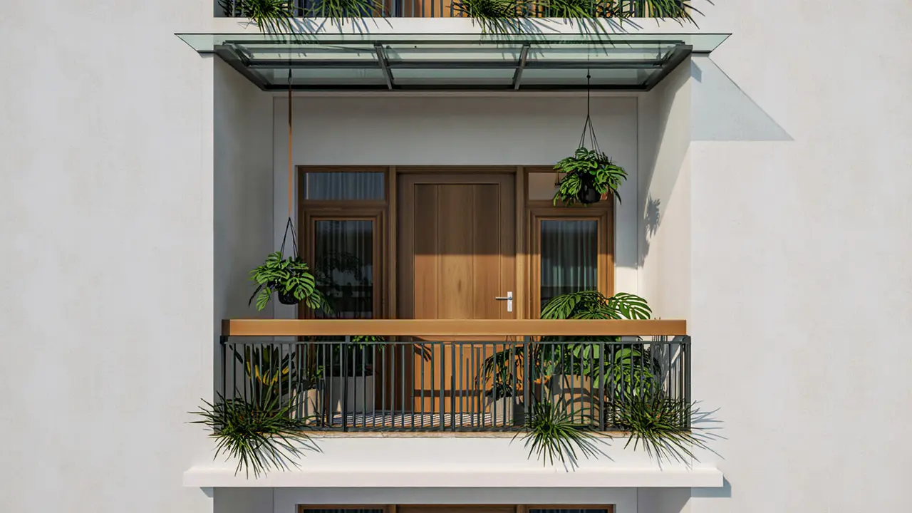 Balkon Tropis Kontemporer