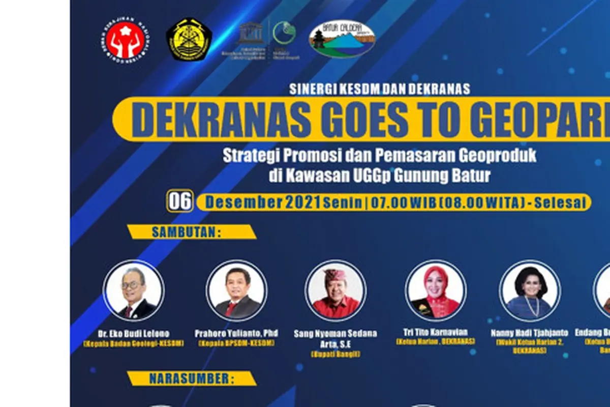 Webinar dan Pelatihan “Strategi Promosi dan Pemasaran Geoproduk di Kawasan UGGp Gunung Batur”.