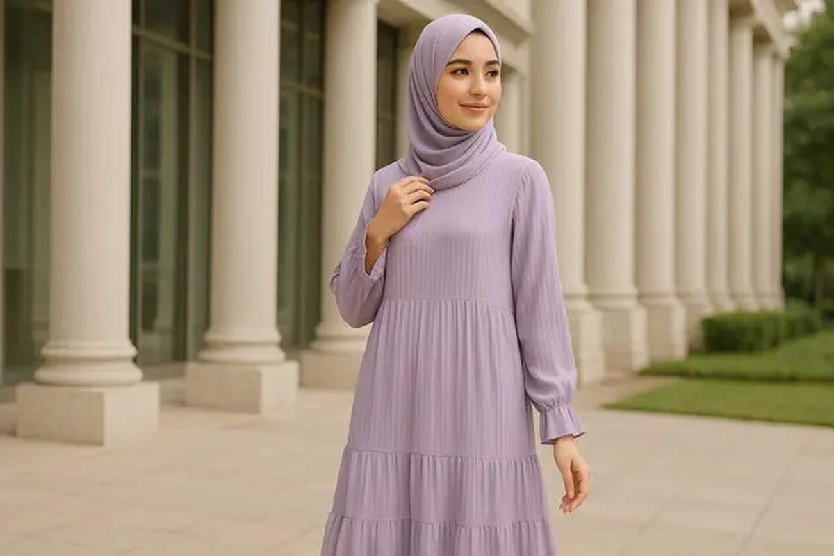 Tips Memilih Gamis agar Tidak Terlihat Tua, Bikin Penampilan Makin Segar