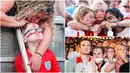 Berikut ini wajah kecewa para fans Inggris usai timnas kebanggannya gagal melaju ke final Piala Dunia 2018 setalah disingkirkan Kroasia. (Foto-foto Kolase AP)