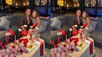 Potret Sandrinna Michelle dan Junior Roberts rayakan dinner romantis (sumber: Instagram/sandrinna_11)