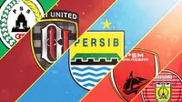 Trivia - Logo Klub PSS Sleman, Bali United, Persib Bandung, PSM Makassar, Persiraja Banda Aceh (Bola.com/Adreanus Titus)