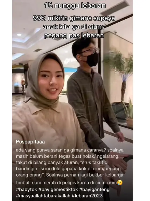 Viral Curhatan Ibu Muda yang Bertanya Cara Biar Anak Tidak Dicium atau Dipegang Pas Lebaran Idul Fitri Malah Dinyinyirin Warganet. Namun, Ibu Ini Mendapat Dukungan dari Warganet di Twitter.