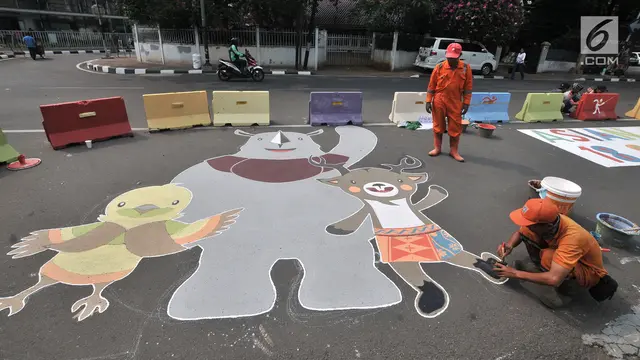 Logo Raksasa Asian Games 2018 Hiasi Simpang Tugu Proklamasi