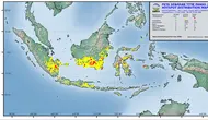 Sebaran Titik Api Karhutla di 6 Provinsi Hari Ini
