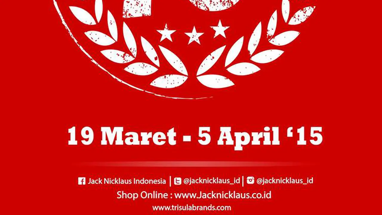 Jack Nicklaus Diskon 70 Persen, Harga Rp 50 Ribuan