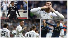 Cristiano Ronaldo baru saja mencatatkan diri sebagai pencetak gol kedua terbanyak di La Liga dengan 252 gol. Namun yang lebih hebat adalah rasio perolehan gol CR 7 ternyata mampu melampaui rivalnya bintang Barcelona, Lionel Messi. (AFP)