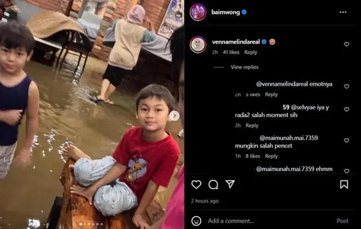 Venna Melinda Minta Maaf Tak Sengaja Beri Emoji Tertawa di Postingan Baim Wong Kebanjiran