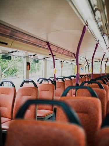 Ilustrasi tempat duduk bus.