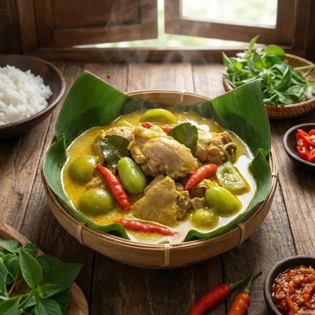Ilustrasi Garang Asem Ayam Tanpa Kukus Masak di Wajan