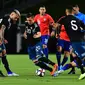 Timnas Argentina bersua Cile dalam laga persahabatan di LA Memorial Coliseum, Jumat (6/9/2019) pagi WIB. (AFP/Frederic J. Brown)