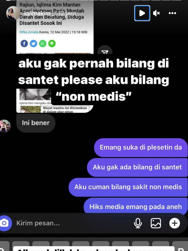 Postingan Iqlima Kim.